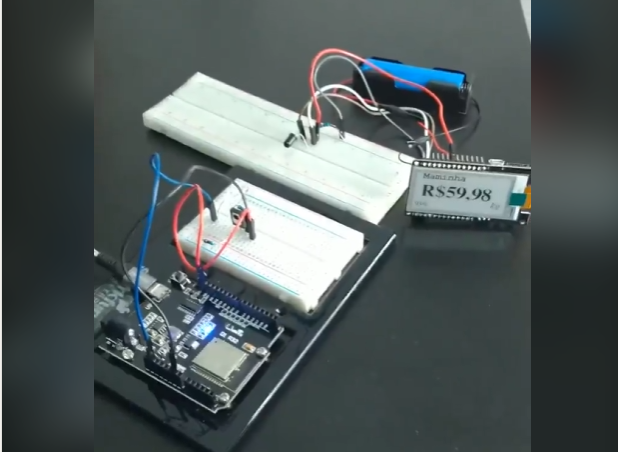 Projeto de etiqueta eletrônica com e-Paper